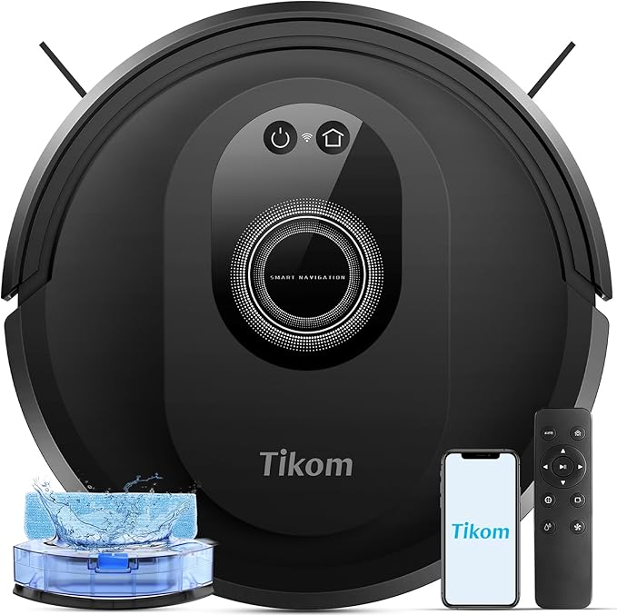 Robot Vacuum and Mop Combo, 5000Pa Robotic Vacuum Cleaner, 150 Min Max, App & Remote Control, Ideal for Hard Floor, Carpet