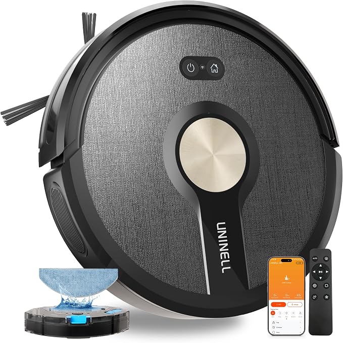 Robot Vacuum and Mop Combo,5000Pa Robotic Vacuum Cleaner,180mins Runtime Vacuum Robot with App/Remote/Alexa Control, Ideal