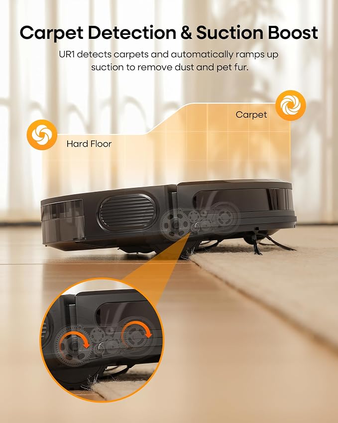 Robot Vacuum and Mop Combo,5000Pa Robotic Vacuum Cleaner,180mins Runtime Vacuum Robot with App/Remote/Alexa Control, Ideal