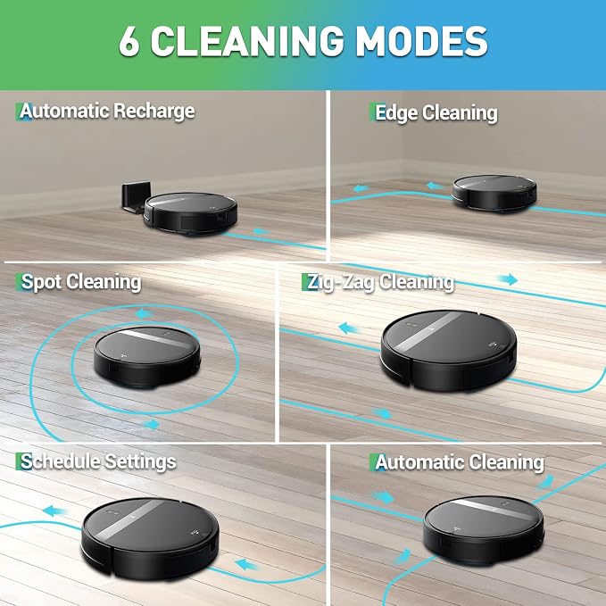 Robot Vacuum and Mop Combo, Tangle-Free Powerful Suction, Robotic Vacuum Cleaner - Alexa & App Scheduling, Long Runtime