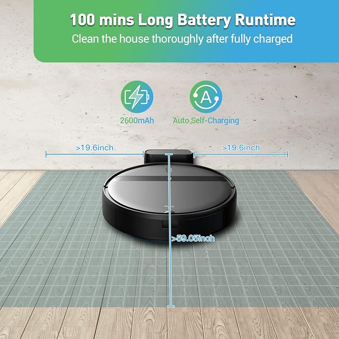 Robot Vacuum and Mop Combo, Tangle-Free Powerful Suction, Robotic Vacuum Cleaner - Alexa & App Scheduling, Long Runtime