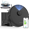 Robot Vacuum and Mop, Robot Vacuum Self Emptying with 5000Pa Suction, 3-in-1 LiDAR Navigation, Home Mapping, No-Go Zones, Up
