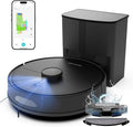 Robot Vacuum and Mop, Self Emptying, 6000Pa Suction, Advanced Smart Mapping, Easy Custom 4 in 1 Robotic Vacuum for Pet Hair