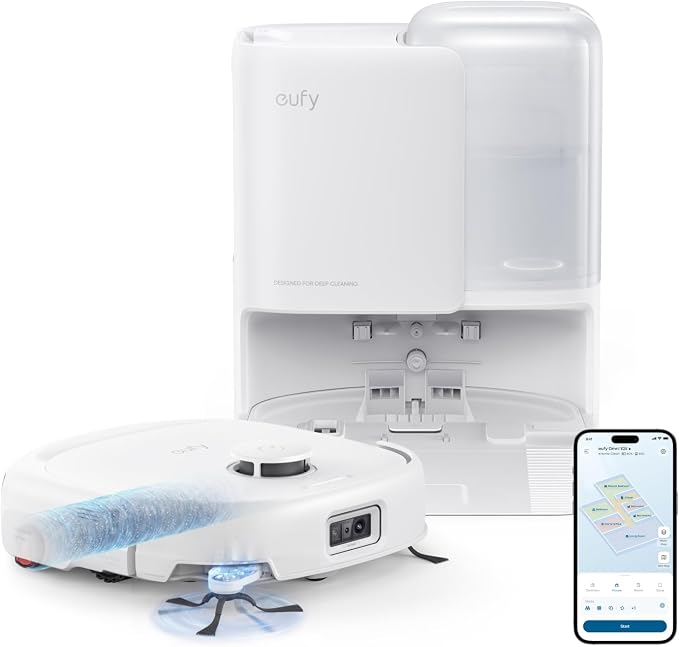 Robot Vacuum E25, HydroJet System with Roller Mop, 20,000 Pa Turbo Suction, All-in-One Robot Vacuum and Mop Combo