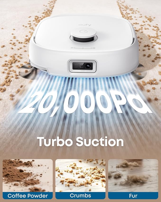 Robot Vacuum E25, HydroJet System with Roller Mop, 20,000 Pa Turbo Suction, All-in-One Robot Vacuum and Mop Combo