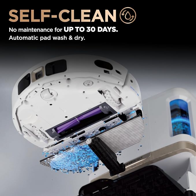 Robot Vacuum & Mop Combo, PowerDetect NeverTouch Pro, Pad Wash & Dry, 60-Day Debris Capacity, 5PowerDetect