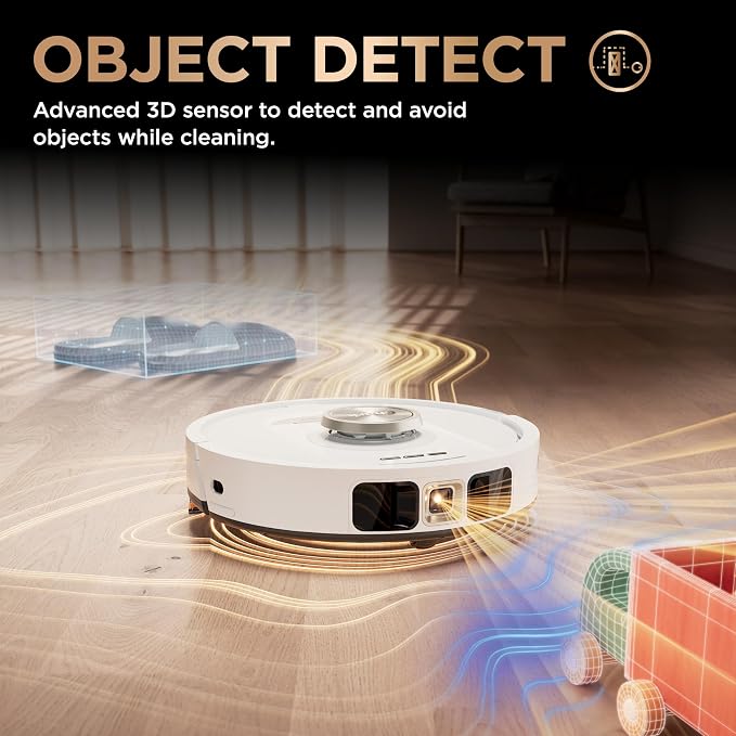Robot Vacuum & Mop Combo, PowerDetect NeverTouch Pro, Pad Wash & Dry, 60-Day Debris Capacity, 5PowerDetect