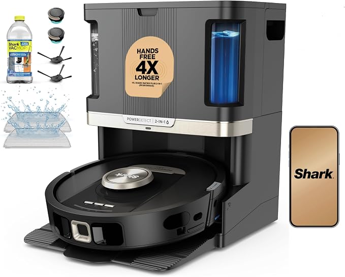 Robot Vacuum & Mop Combo, PowerDetect NeverTouch Pro, Self-Emptying, Self-Refill with Self-Clean Pad Wash & Dry, product