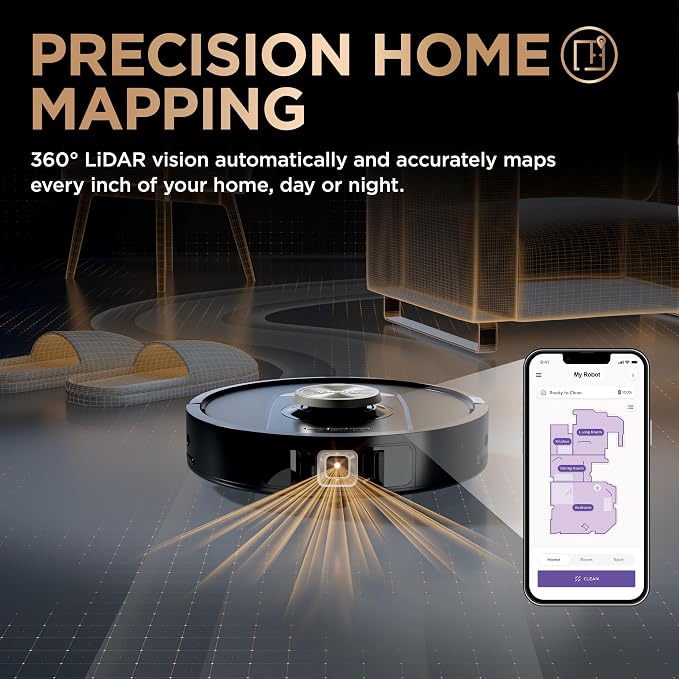 Robot Vacuum & Mop Combo, PowerDetect NeverTouch Pro, Self-Emptying, Self-Refill with Self-Clean Pad Wash & Dry, alternate