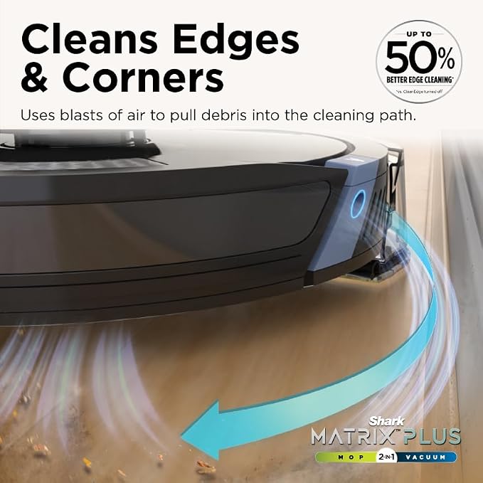 Robot Vacuum & Mop Combo, Powerful Suction, Matrix Plus, 60-Day Debris Capacity, HEPA Bagless Self Empty Base, Sonic Mopping