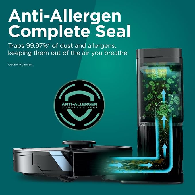 Robot Vacuum & Mop Combo, Powerful Suction, Matrix Plus, 60-Day Debris Capacity, HEPA Bagless Self Empty Base, Sonic Mopping