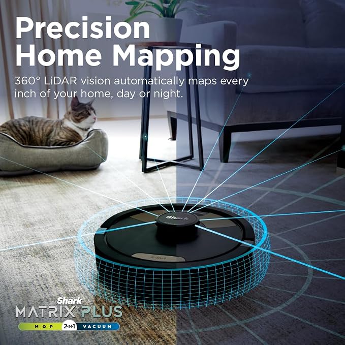 Robot Vacuum & Mop Combo, Powerful Suction, Matrix Plus, 60-Day Debris Capacity, HEPA Bagless Self Empty Base, Sonic Mopping