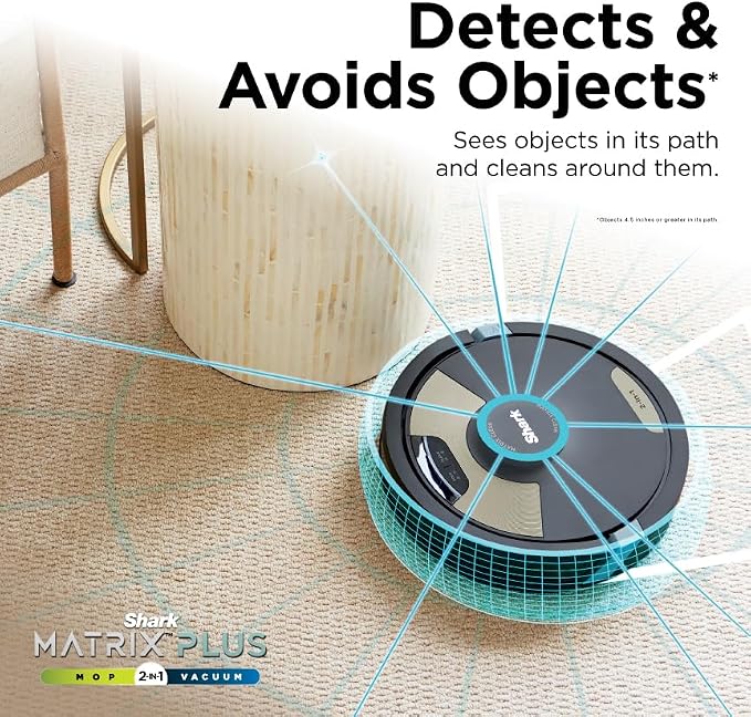 Robot Vacuum & Mop Combo, Powerful Suction, Matrix Plus, 60-Day Debris Capacity, HEPA Bagless Self Empty Base, Sonic Mopping