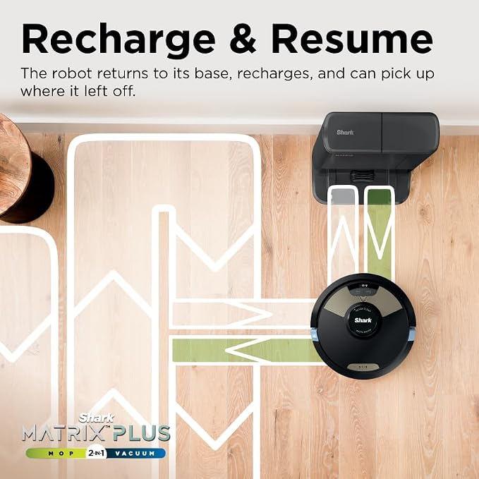Robot Vacuum & Mop Combo, Powerful Suction, Matrix Plus, 60-Day Debris Capacity, HEPA Bagless Self Empty Base, Sonic Mopping