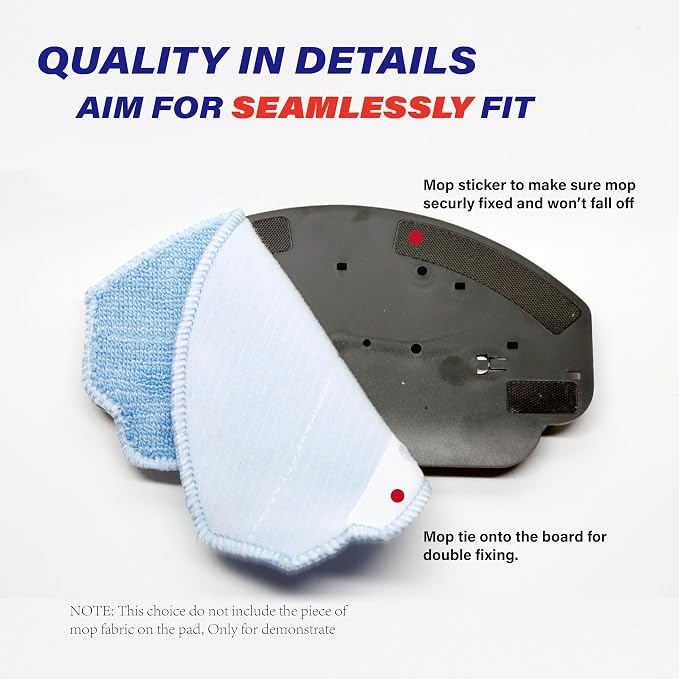 Robot Vacuum Mop Pads Replacement Parts Fit for BR150/BR151, for BR150/BR151, for ONSON BR150/BR151, for GTTVO