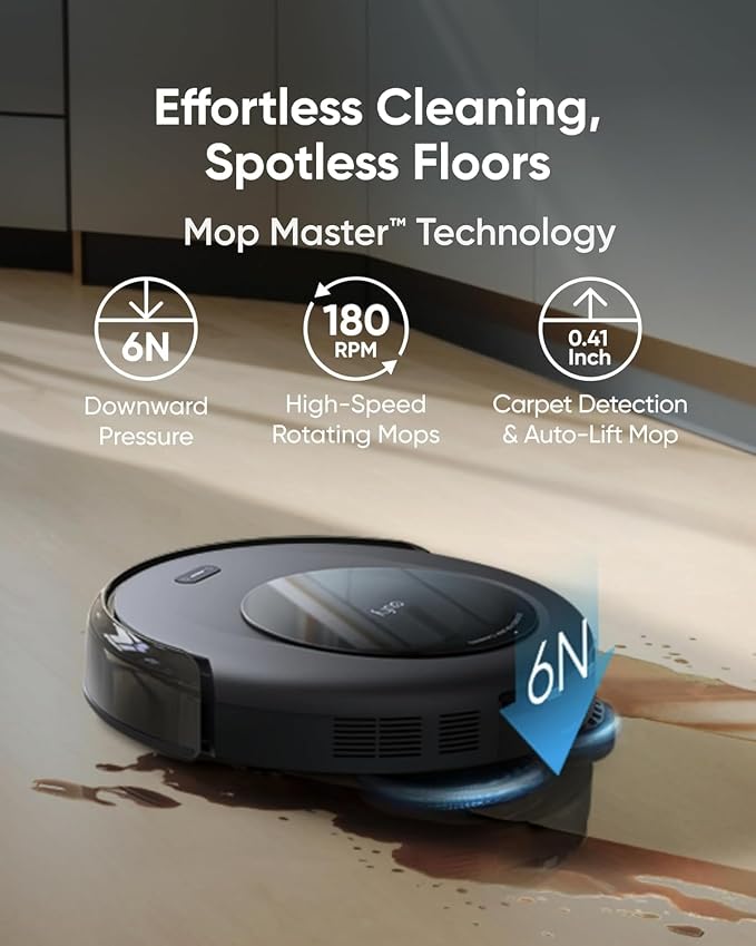 Robot Vacuum Omni C20, Robot Vacuum and Mop Combo, Self Emptying, Auto Mop Washing and Auto Drying for Hands-Free Cleaning