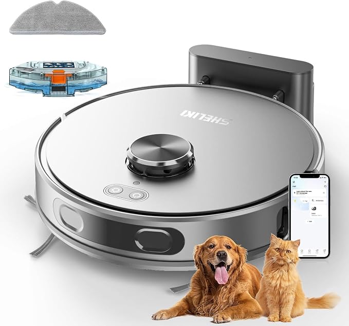 Robot Vacuum with LiDAR Navigation, Robotic Vacuums Cleaner and Mop Combo with App/Alexa/Voice Control, Smart Mapping, Strong