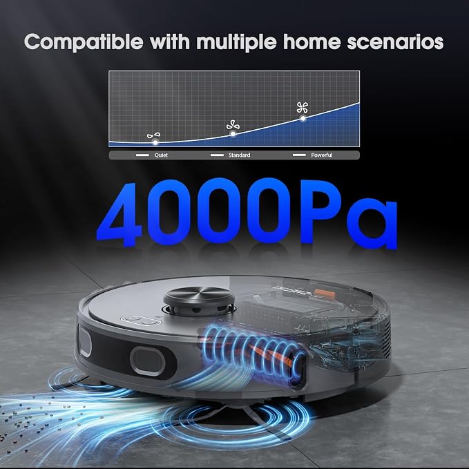 Robot Vacuum with LiDAR Navigation, Robotic Vacuums Cleaner and Mop Combo with App/Alexa/Voice Control, Smart Mapping, Strong