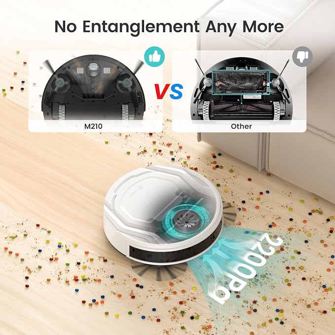 Robot Vacuums, 2200Pa Strong Suction, 120 Min Runtime, alternate product view 6