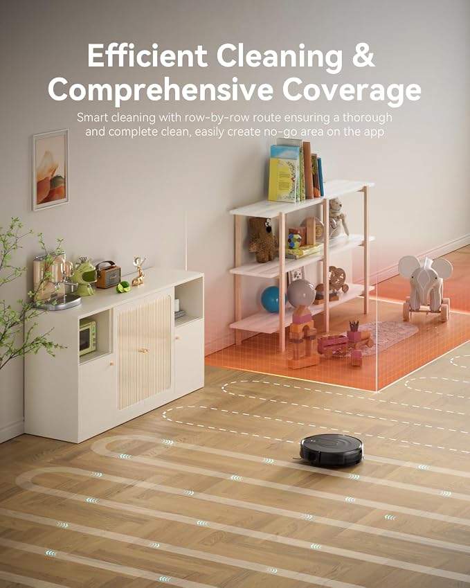 RobotVacuum Robot Vacuum and Mop Combo, LiDAR Navigation, 9000Pa Suction Robotic Vacuum Cleaner – Ultra Design, 200 Min