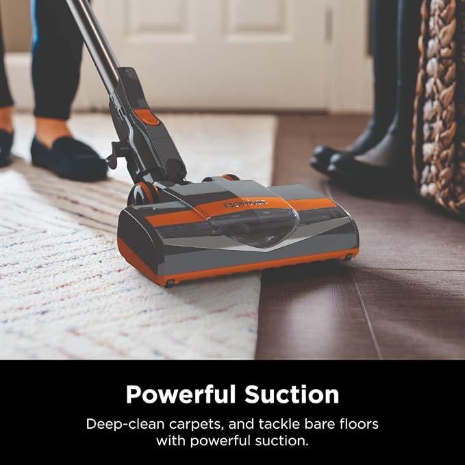 Rocket Ultra-Light Corded Bagless Vacuum for Carpet and Hard Floor Cleaning with Swivel Steering (HV301), Gray/Orange