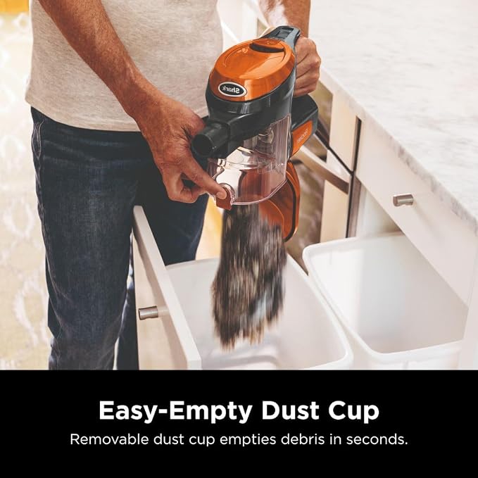 Rocket Ultra-Light Corded Bagless Vacuum for Carpet and Hard Floor Cleaning with Swivel Steering (HV301), Gray/Orange