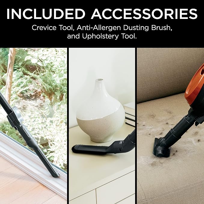 Rocket Ultra-Light Corded Bagless Vacuum for Carpet and Hard Floor Cleaning with Swivel Steering (HV301), Gray/Orange