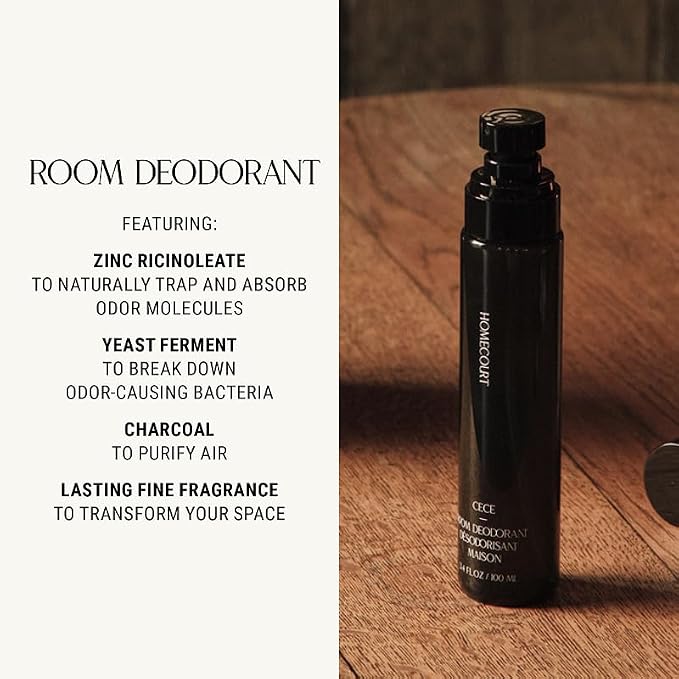 Room Deodorant, Natural Room Spray, Fine Fragrance of Cedarwood & Leather, For Kitchen, Bathroom & more, Clean Formula, Cece
