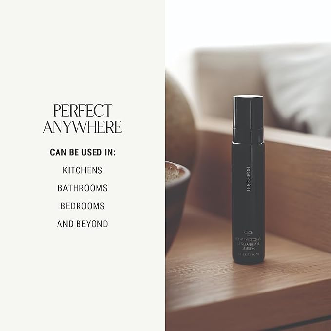 Room Deodorant, Natural Room Spray, Fine Fragrance of Cedarwood & Leather, For Kitchen, Bathroom & more, Clean Formula, Cece