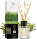 Room Fragrance Diffuser Lemongrass 6.8 Fl Oz - 200ml - with Bamboo Sticks - with Pure & Natural Lemongrass Essential Oil