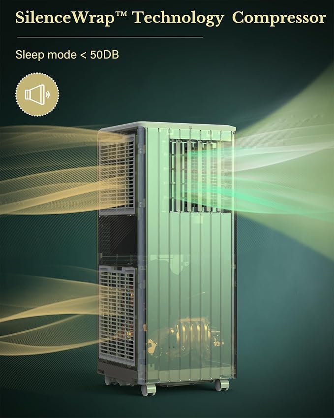 Room Portable Air Conditioner, 8,000 BTU Window Air Conditioner Up to 350 Sq.Ft, 4 Modes Portable AC with Cooling, Fan