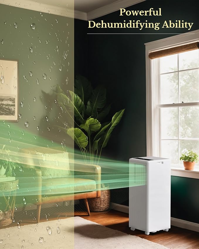 Room Portable Air Conditioner, 8,000 BTU Window Air Conditioner Up to 350 Sq.Ft, 4 Modes Portable AC with Cooling, Fan
