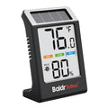 Room Thermometer Indoor Humidity Meter, Solar-Powered 3.2'' Digital Temperature Sensor Monitor with 5-Comfort Indicator for