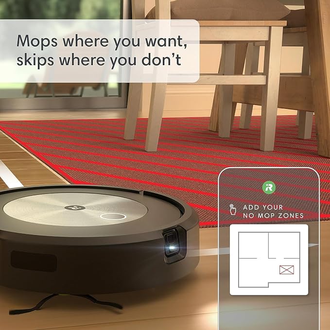 Roomba Combo j5+ Self-Emptying Robot Vacuum & Mop – Identifies and Avoids Obstacles Like Pet Waste & Cords, Empties Itself