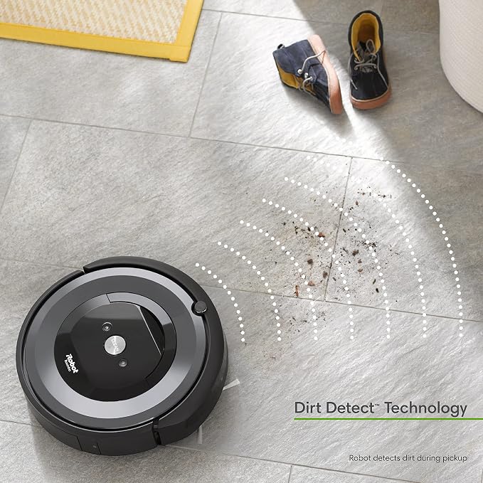 Roomba E5 (5150) Robot Vacuum - Wi-Fi Connected, Works with Alexa, Ideal for Pet Hair, Carpets, Hard, Self-Charging Robotic