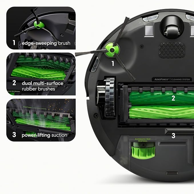 Roomba i3+ EVO (3554) Robot Vacuum - Self-Empty for Up to 60 Days, Clean by Room with Smart Mapping, Compatible with Alexa