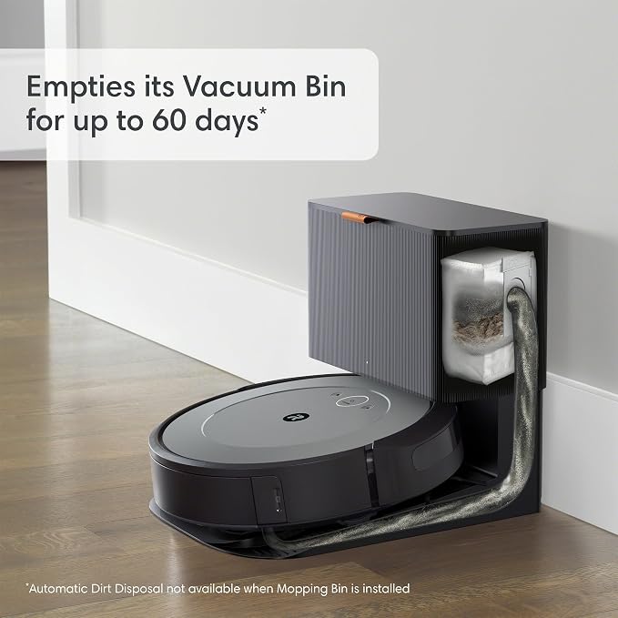Roomba i3+ EVO (3554) Robot Vacuum - Self-Empty for Up to 60 Days, Clean by Room with Smart Mapping, Compatible with Alexa