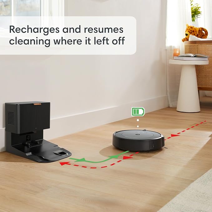 Roomba i3+ EVO (3554) Robot Vacuum - Self-Empty for Up to 60 Days, Clean by Room with Smart Mapping, Compatible with Alexa