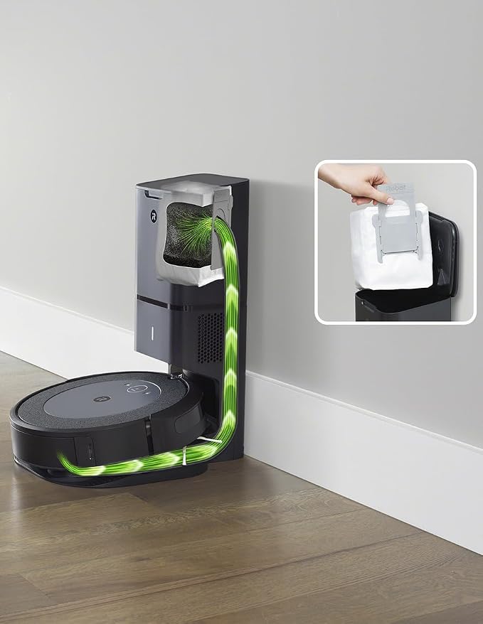 Roomba i4+ EVO Self Emptying Robot Vacuum - Empties Itself for up to 60 Days, Clean by Room with Smart Mapping, Compatible