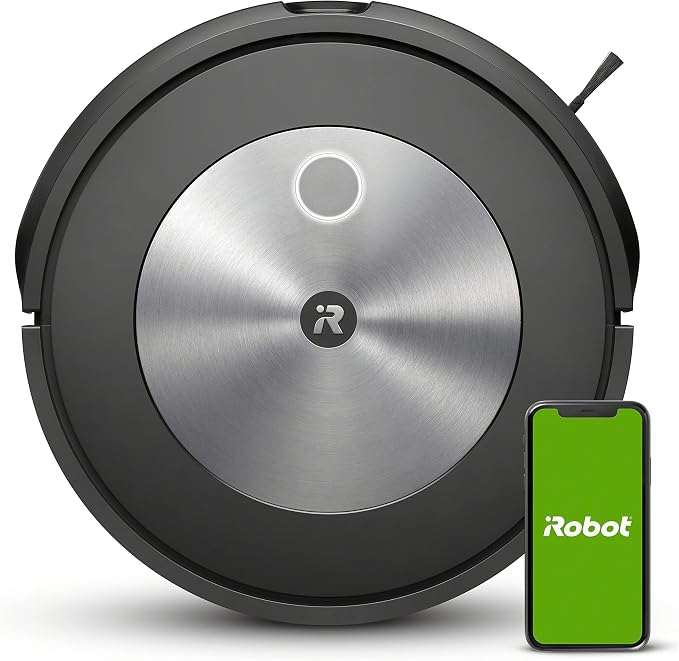 Roomba j7 (7150) Wi-Fi Connected Robot Vacuum - Identifies and avoids Obstacles Like pet Waste & Cords, Smart Mapping, Works