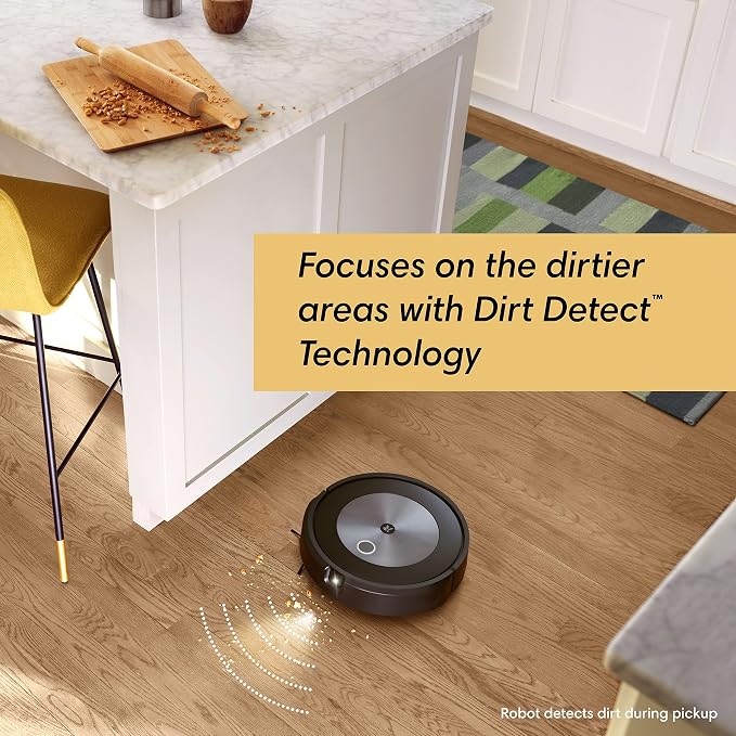 Roomba j7 (7150) Wi-Fi Connected Robot Vacuum - Identifies and avoids Obstacles Like pet Waste & Cords, Smart Mapping, Works