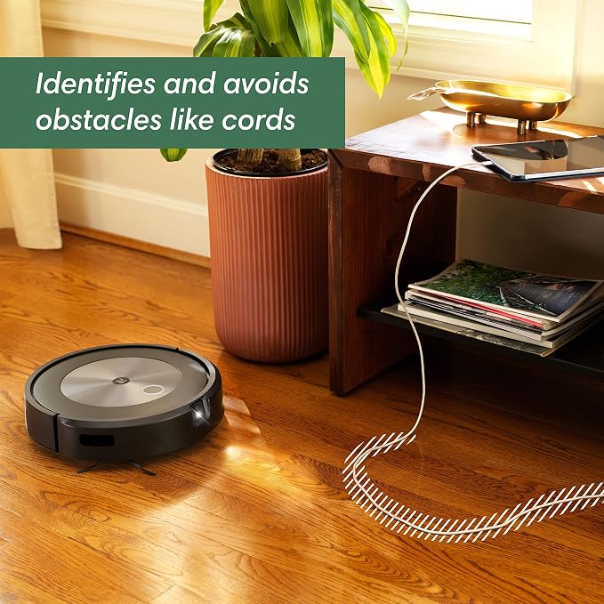 Roomba j7 (7150) Wi-Fi Connected Robot Vacuum - Identifies and avoids Obstacles Like pet Waste & Cords, Smart Mapping, Works