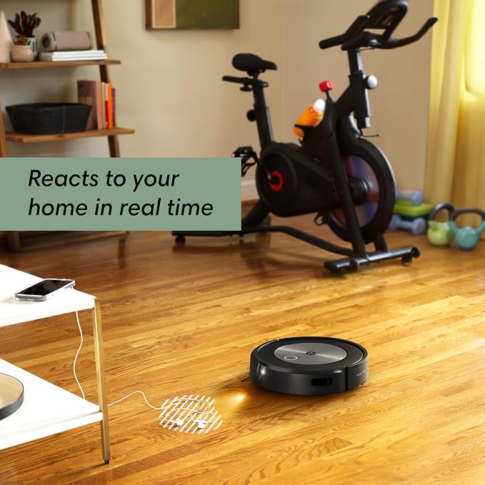 Roomba j7+ (7550) Self-Emptying Robot Vacuum – Uses PrecisionVision Navigation to Identify & Avoid Objects Like Socks, Shoes