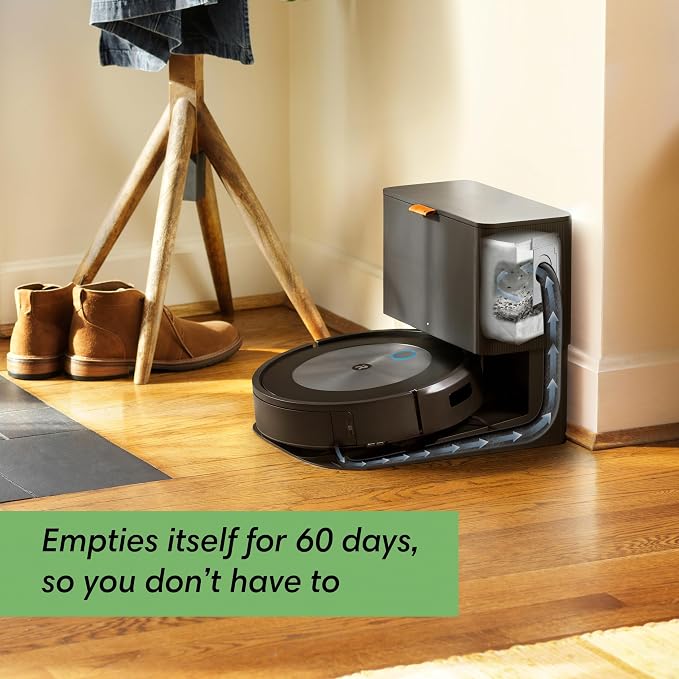 Roomba j7+ (7550) Self-Emptying Robot Vacuum – Uses PrecisionVision Navigation to Identify & Avoid Objects Like Socks, Shoes