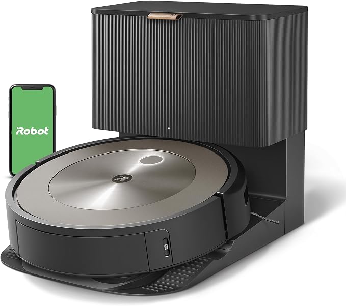 Roomba j9+ Self-Emptying Robot Vacuum – Powerful Suction, Identifies and Avoids Obstacles Like Waste, Self-Empties for 60