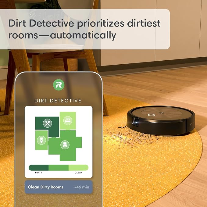 Roomba j9+ Self-Emptying Robot Vacuum – Powerful Suction, Identifies and Avoids Obstacles Like Waste, Self-Empties for 60