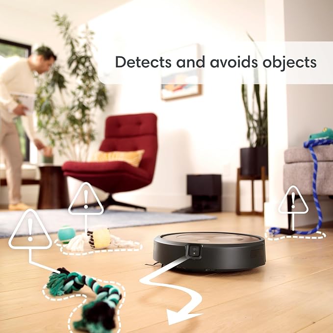 Roomba j9+ Self-Emptying Robot Vacuum – Powerful Suction, Identifies and Avoids Obstacles Like Waste, Self-Empties for 60