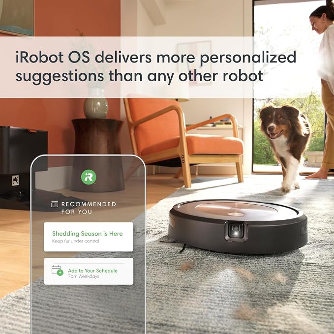 Roomba j9+ Self-Emptying Robot Vacuum – Powerful Suction, Identifies and Avoids Obstacles Like Waste, Self-Empties for 60