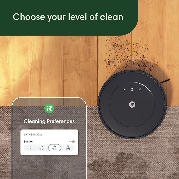 Roomba Vacuum 2 Essential Robot with AutoEmpty Dock, 3 Suction Levels, Latest Floor Tracking Sensors, and Compact Design