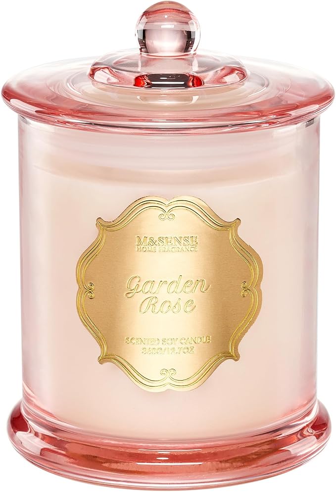 Rose Candles for Home Scented, Organic Soy Candles made from natural materials Soot-Free, product image
